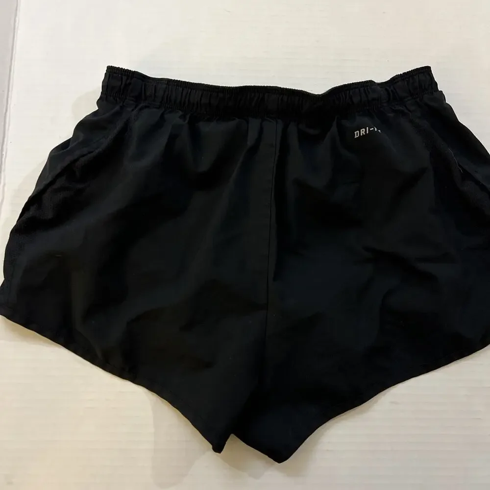Nike Running Shorts Womens Small Black Dri Fit With Liner